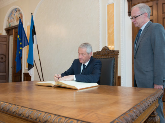 Riigikogu esimees Eiki Nestor kohtus Euroopa Nõukogu peasekretäri Thorbjørn Jaglandiga